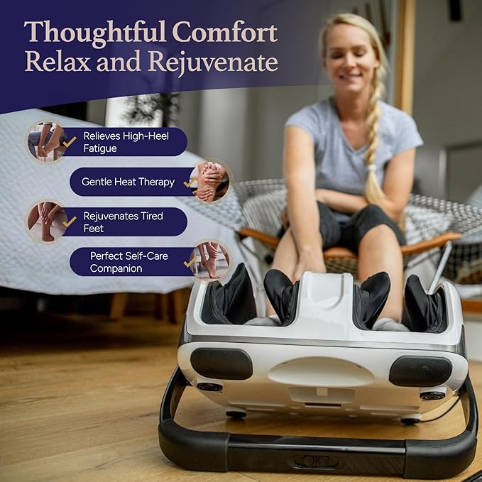 Cloud Massage Shiatsu Foot Massager with Heat - Deep Kneading Therapy for Pain Relief, Circulation Boost, and Post-Activity Relaxation - Ideal Gift for Plantar Fasciitis, Neuropathy, and Arthritis Relief