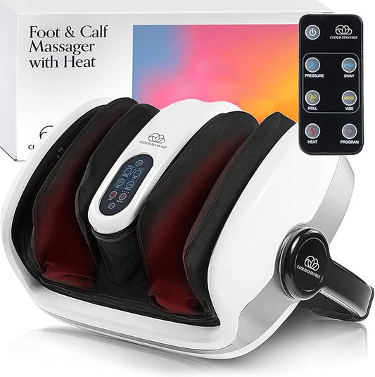 Cloud Massage Shiatsu Foot Massager with Heat - Deep Kneading Therapy for Pain Relief, Circulation Boost, and Post-Activity Relaxation - Ideal Gift for Plantar Fasciitis, Neuropathy, and Arthritis Relief